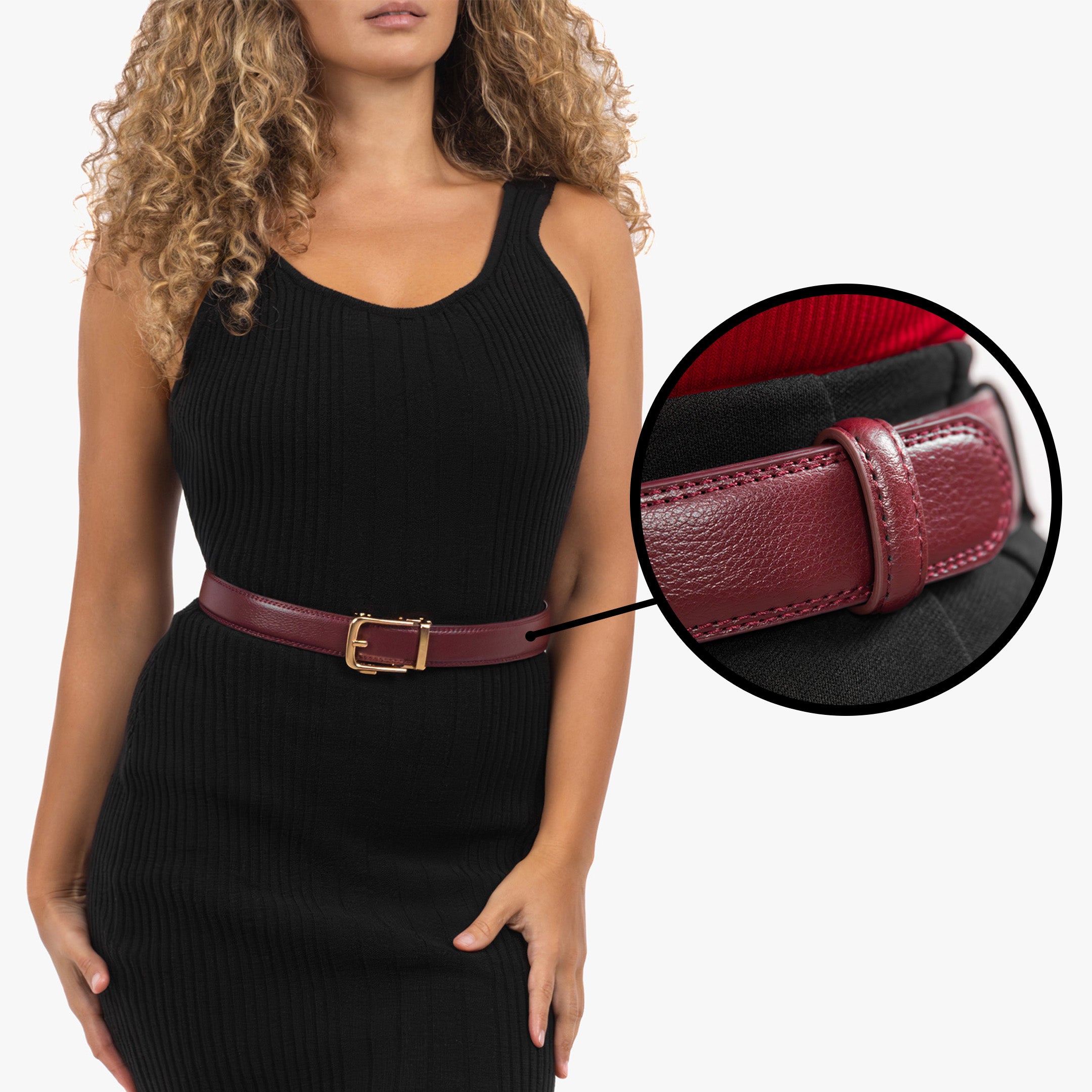 Classic Belt - Bordowy