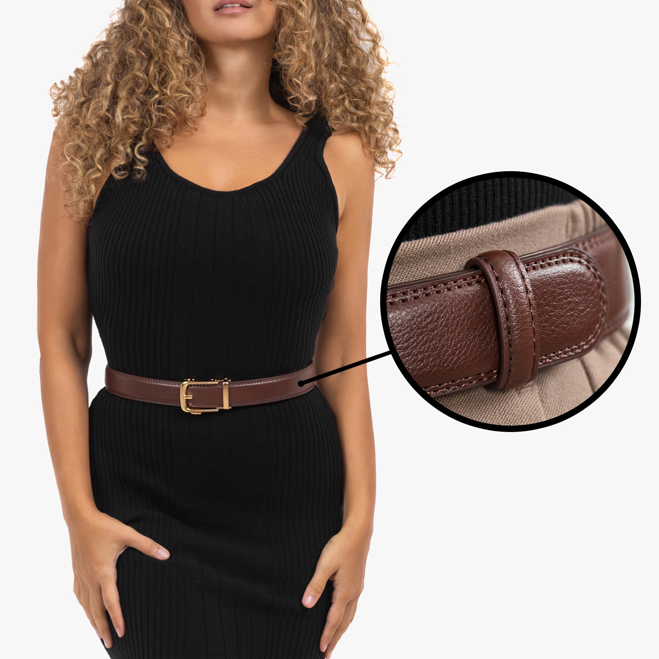 Classic Belt - Brązowy (vegan)