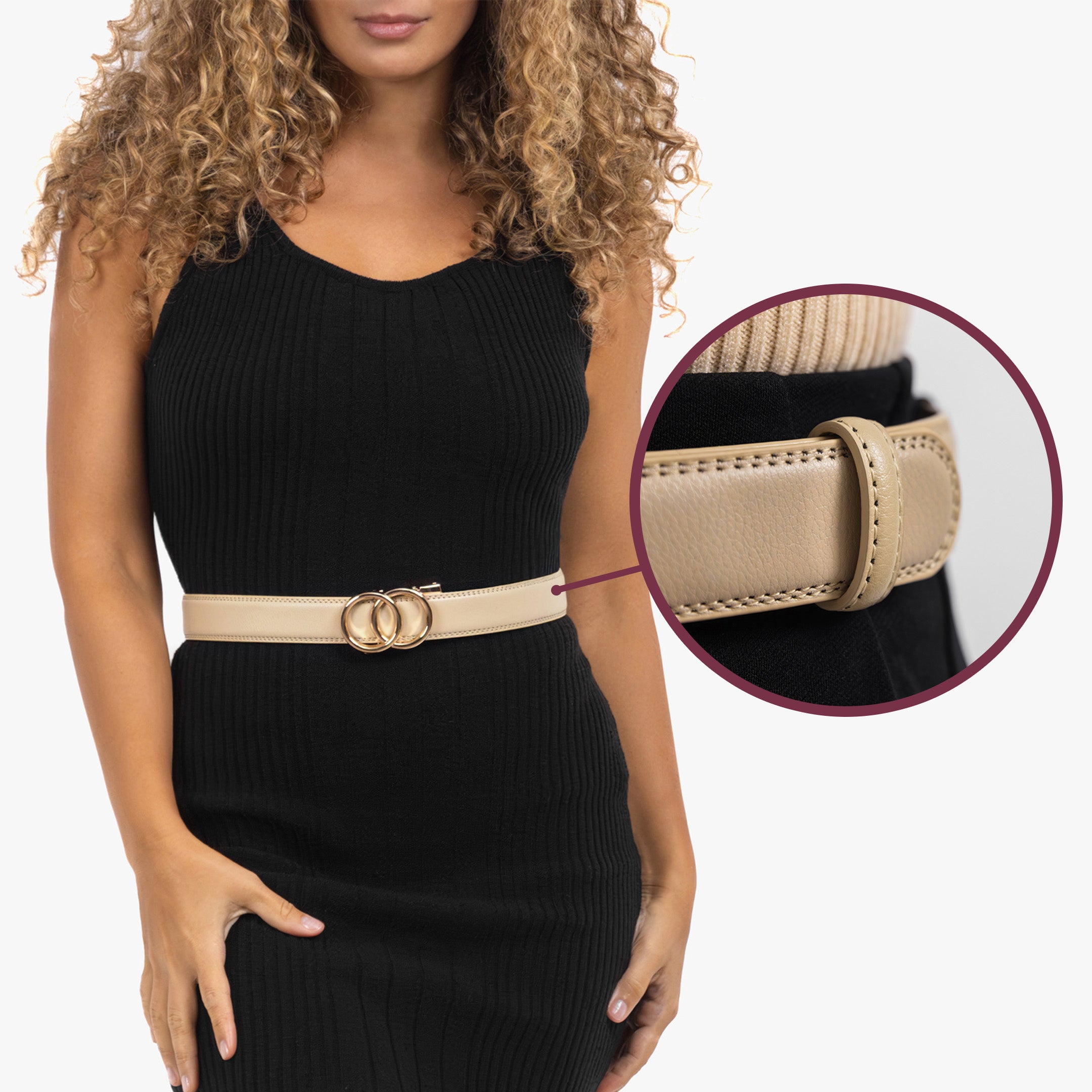 Modern Belt - Beżowy (vegan)