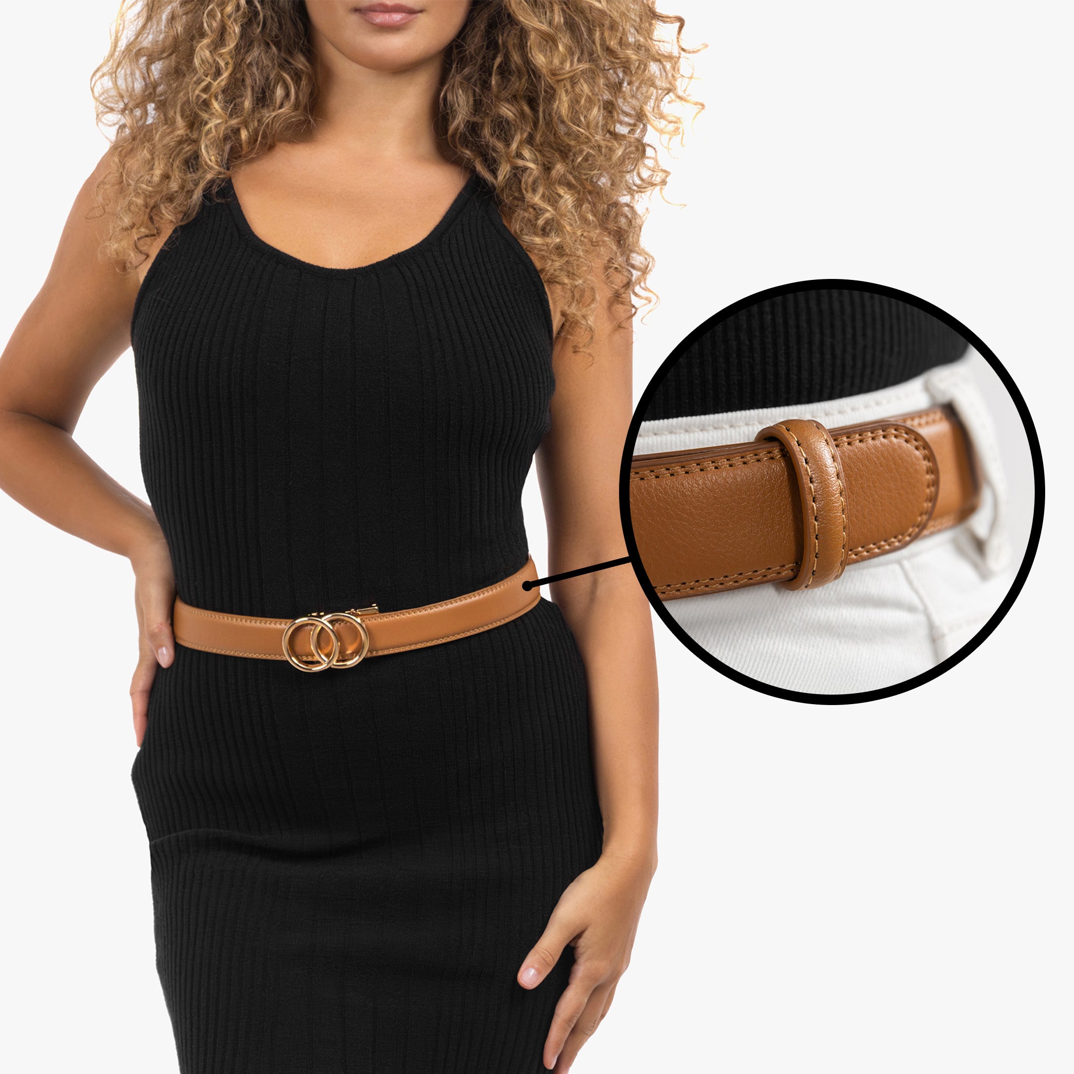 Modern Belt - Cognac (vegan)