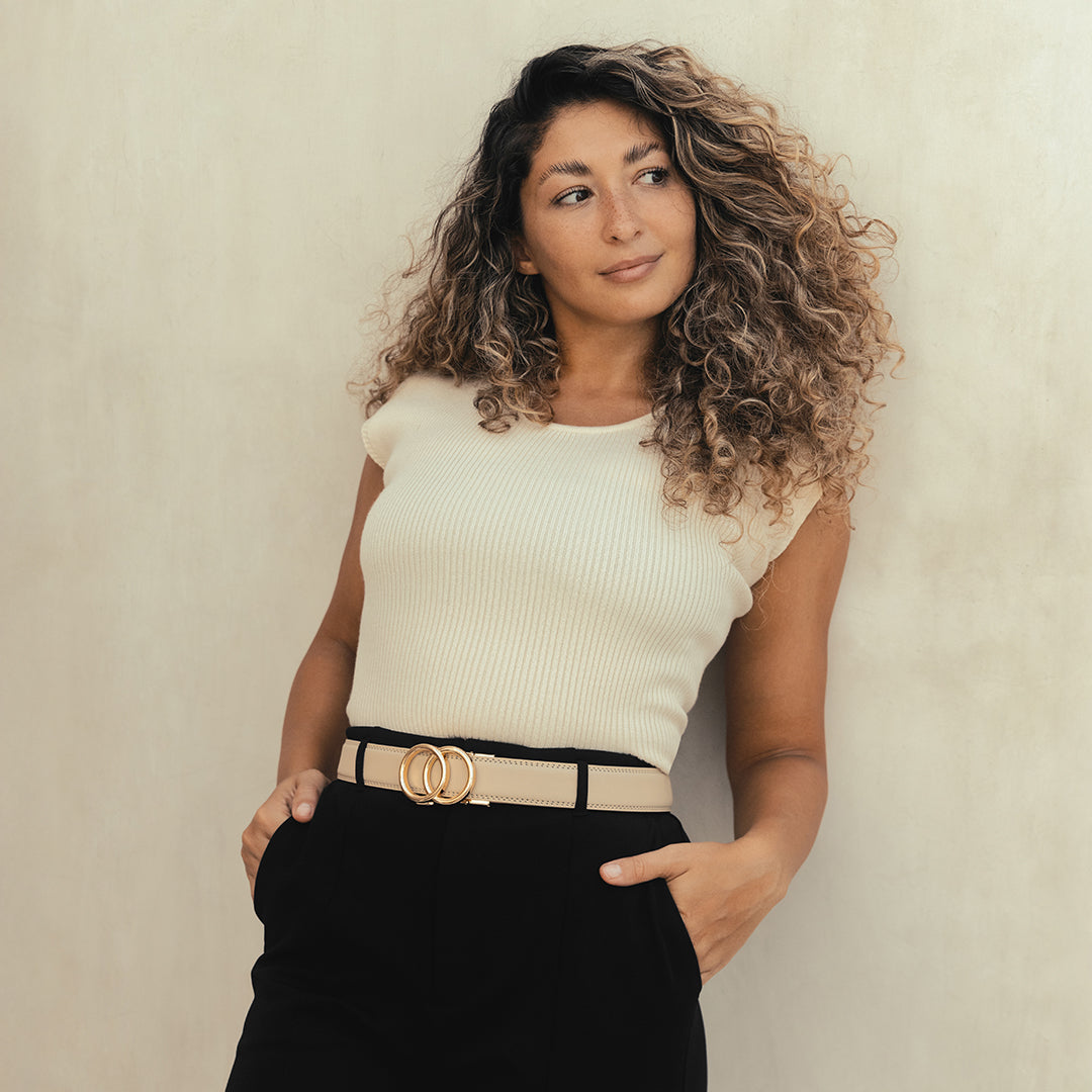 Modern Belt - Beżowy (vegan)