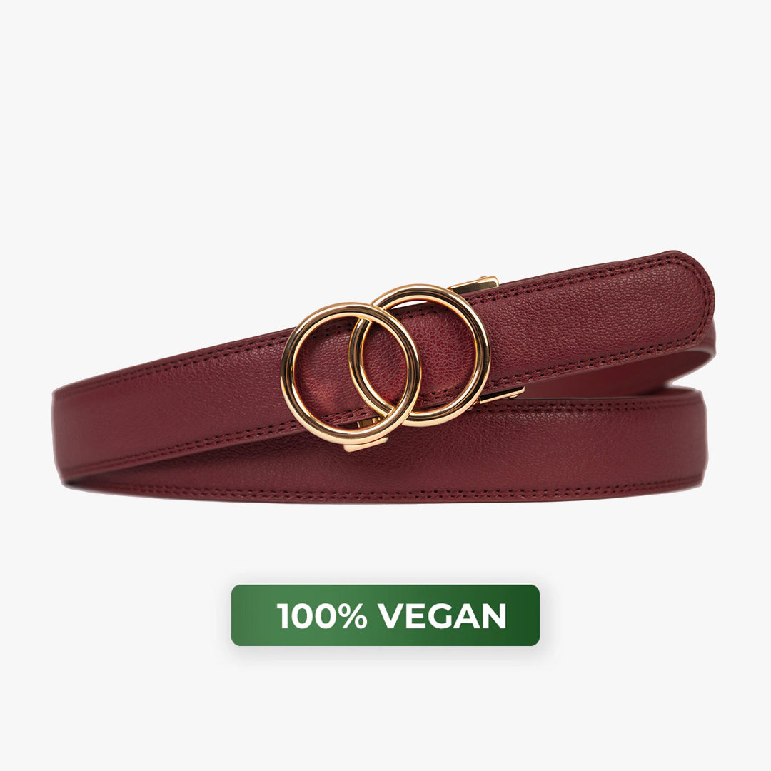 Modern Belt - Bordowy (vegan)
