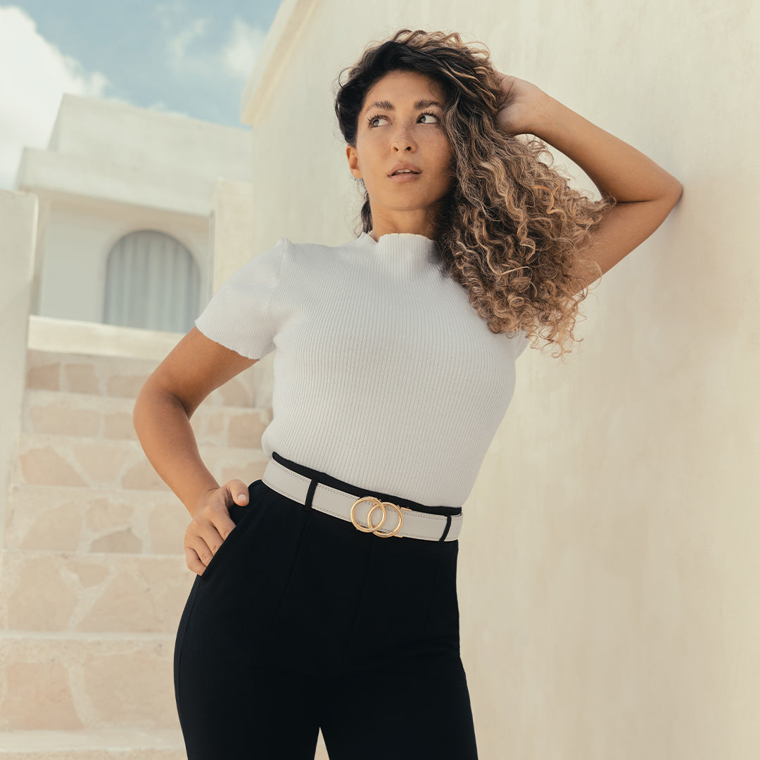 Modern Belt - Biały (vegan)