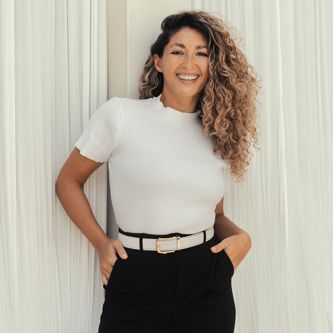 Classic Belt - Biały (vegan)