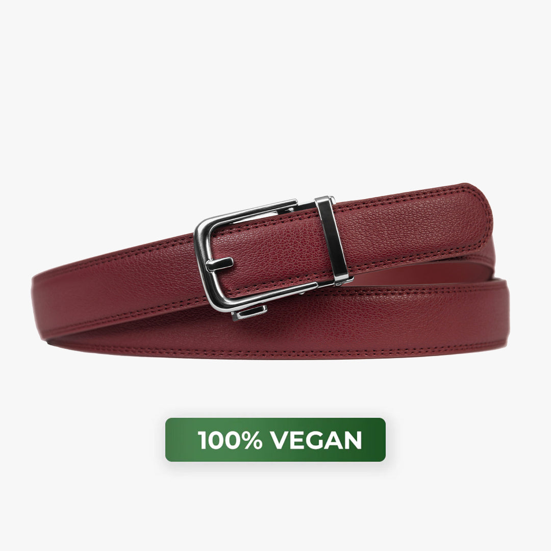 Classic Belt - Bordowy (vegan)