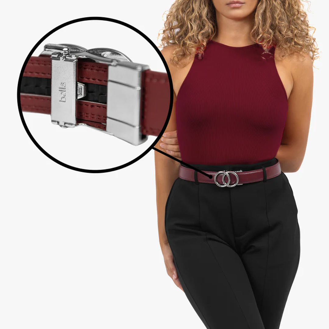 Modern Belt - Bordowy (vegan)