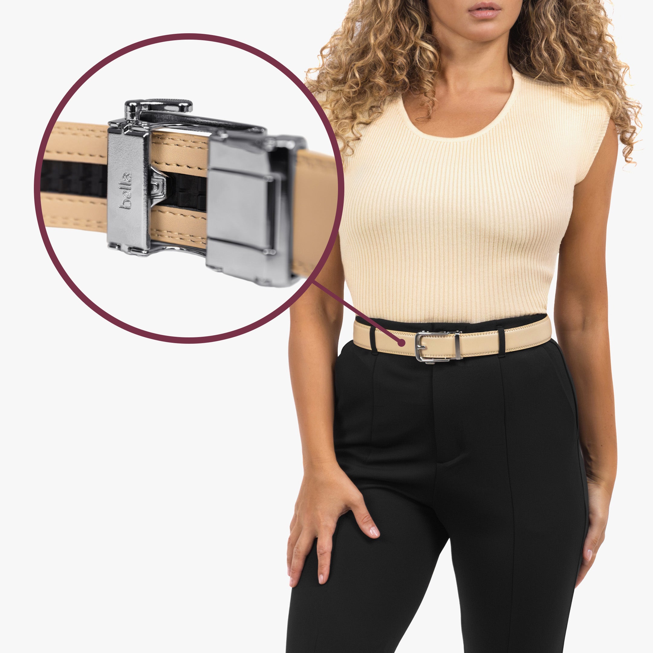 Classic Belt - Beżowy (vegan)