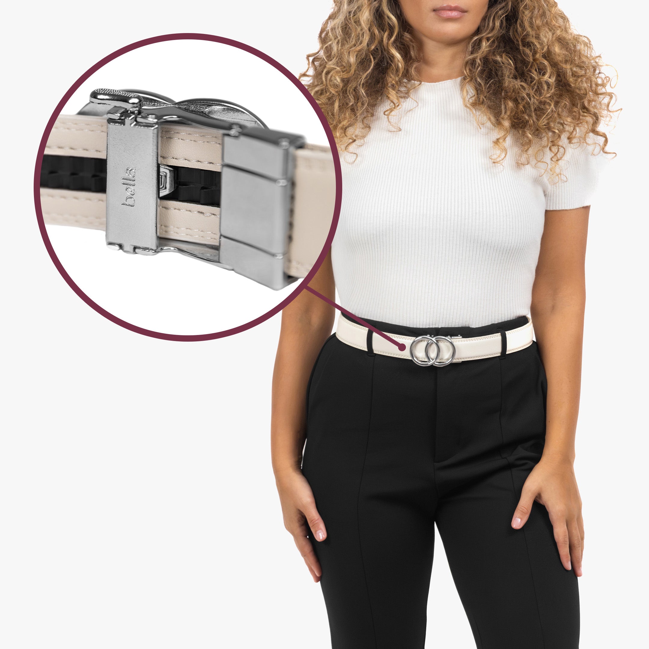 Modern Belt - Biały (vegan)
