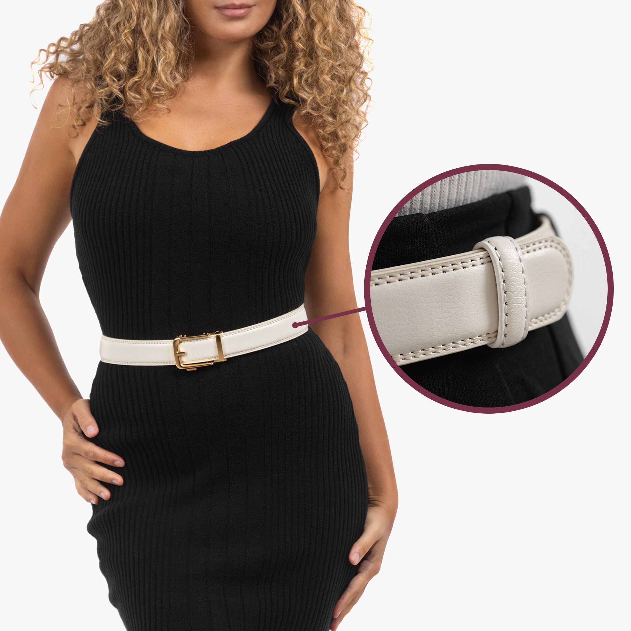 Classic Belt - Biały (vegan)