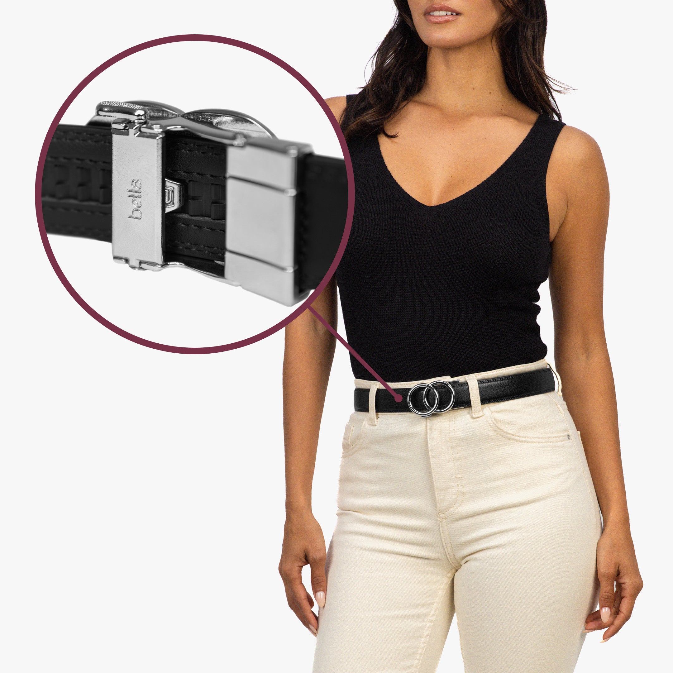 Modern Belt - Czarny (vegan)
