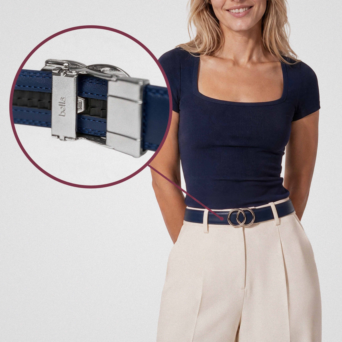 Modern Belt - Navy Blue